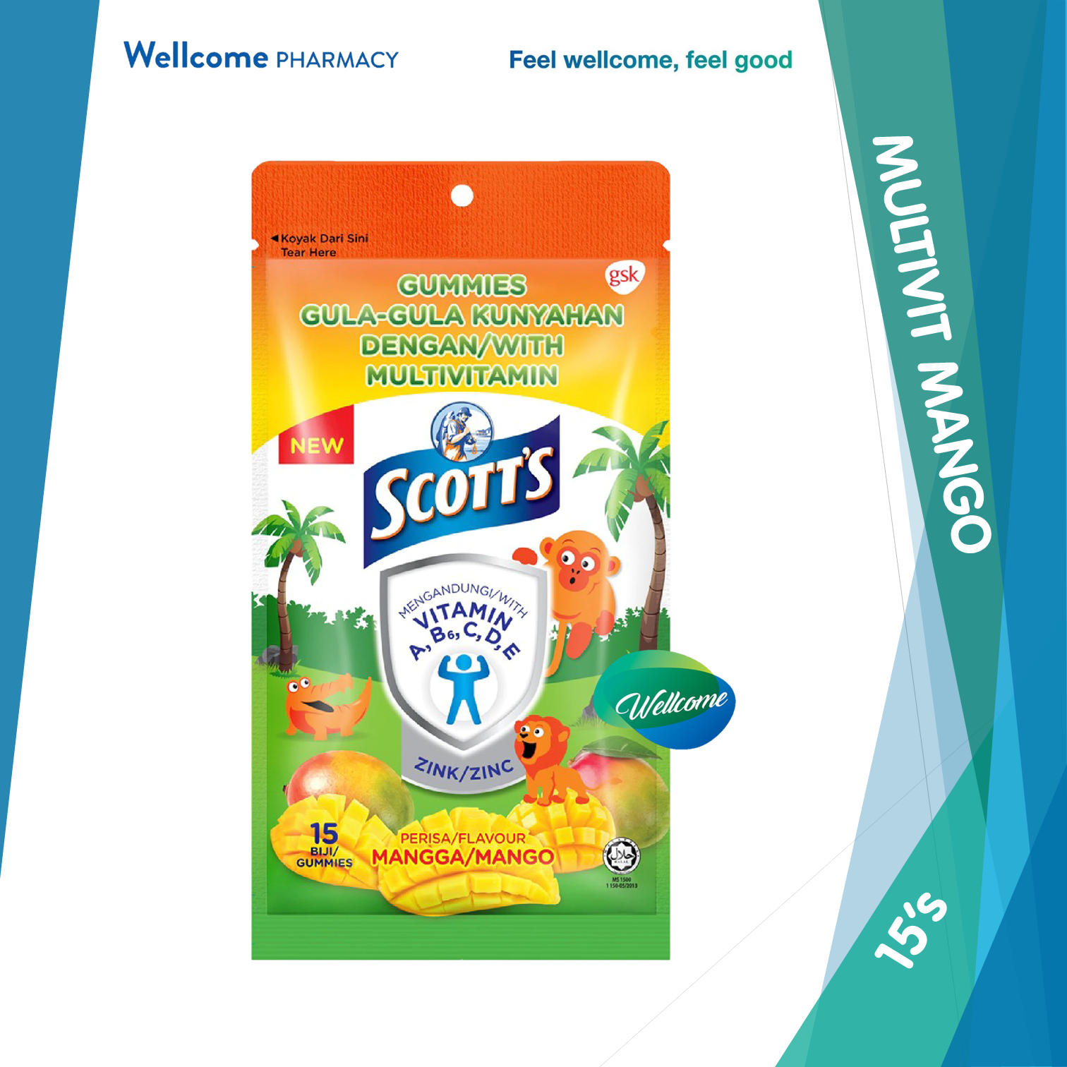 Scotts Multivit Gummies Mango - 15s