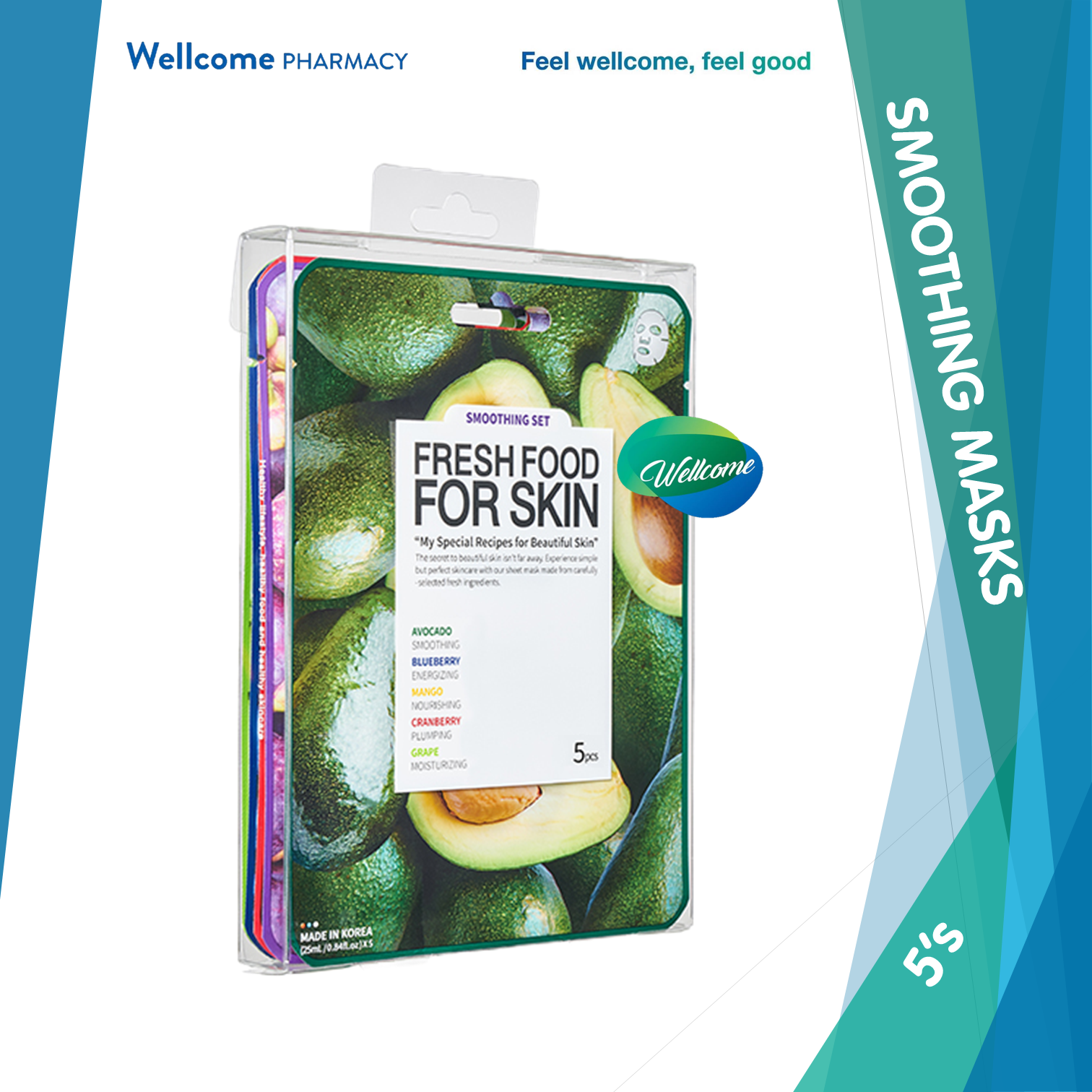 Farmskin Freshfood Sheet Mask Set Smoothing - 5s