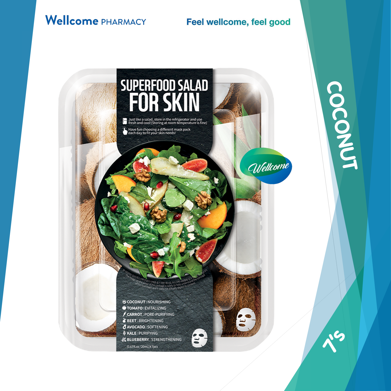 Farmskin Superfood Salad Mask Set Coconut - 7s