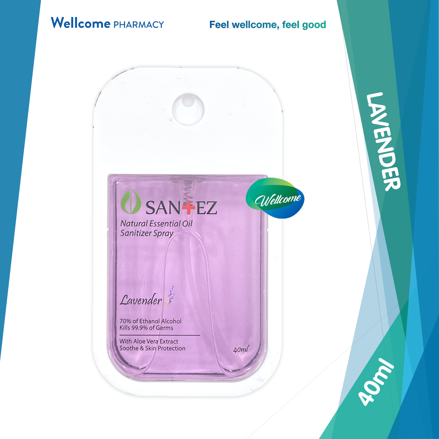 Santez Pocket Hand Sanitizer Lavender - 40ml