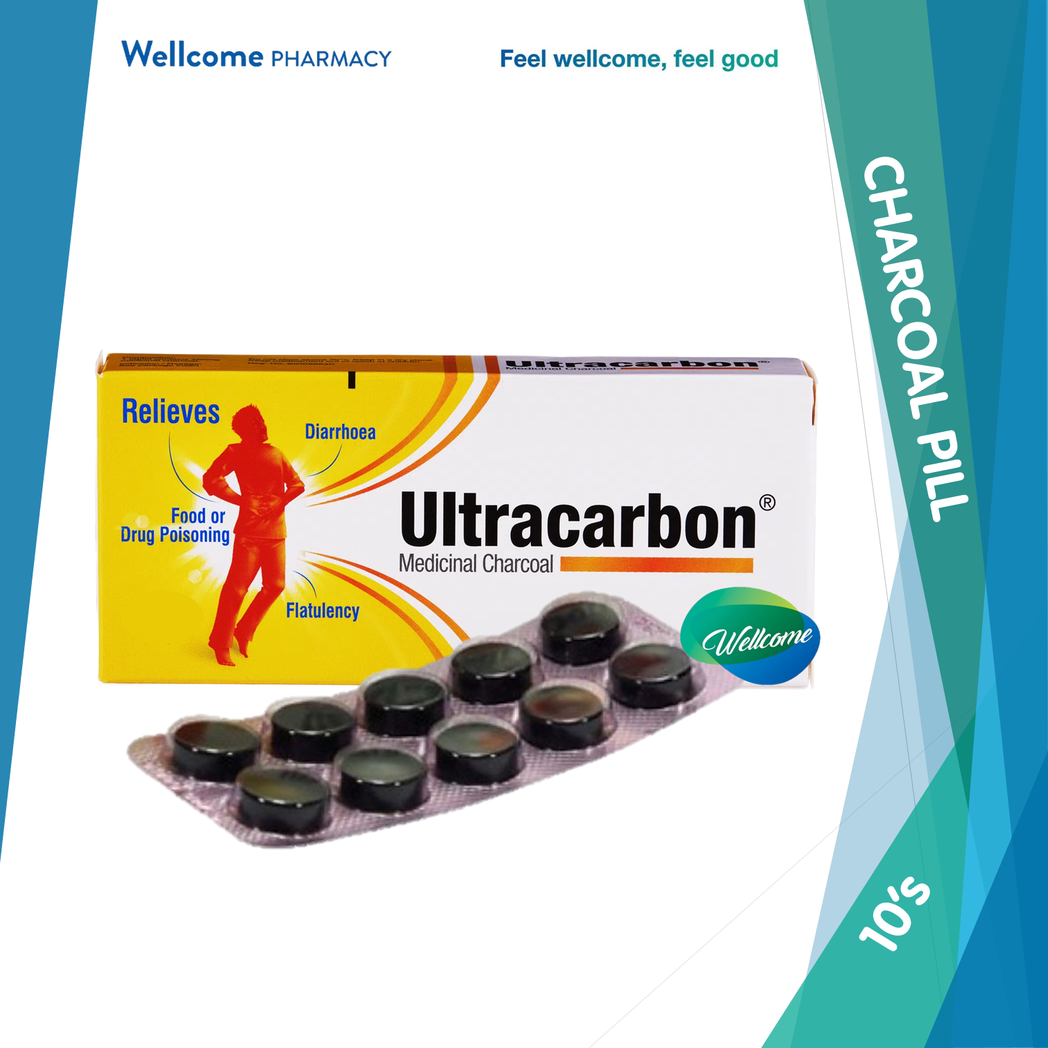 Ultracarbon 250mg Tablet - 10s