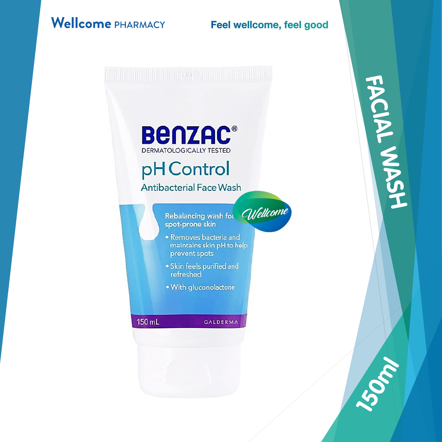 Benzac pH Control Antibacterial Face Wash - 150ml