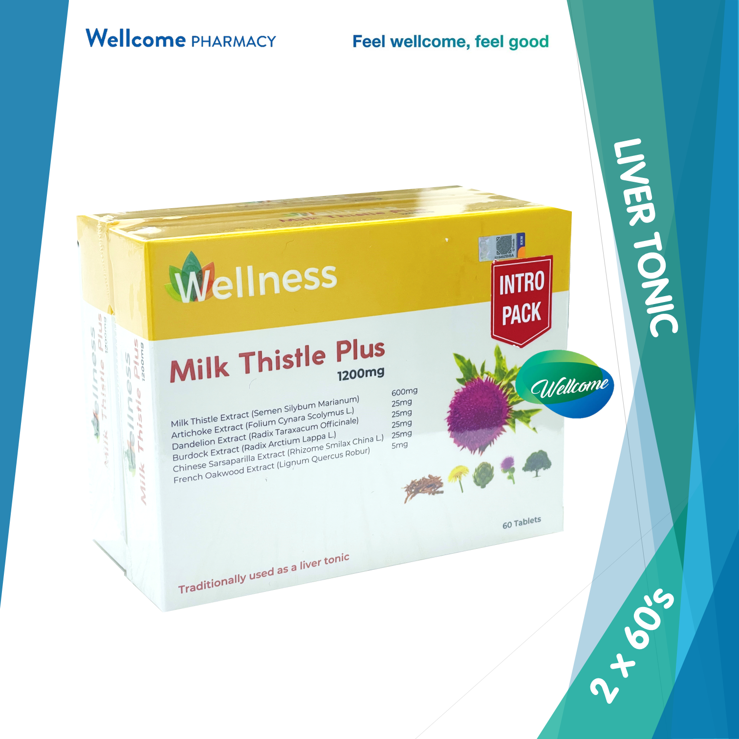 Wellness Milk Thistle Plus Tablet - 2 x 60s