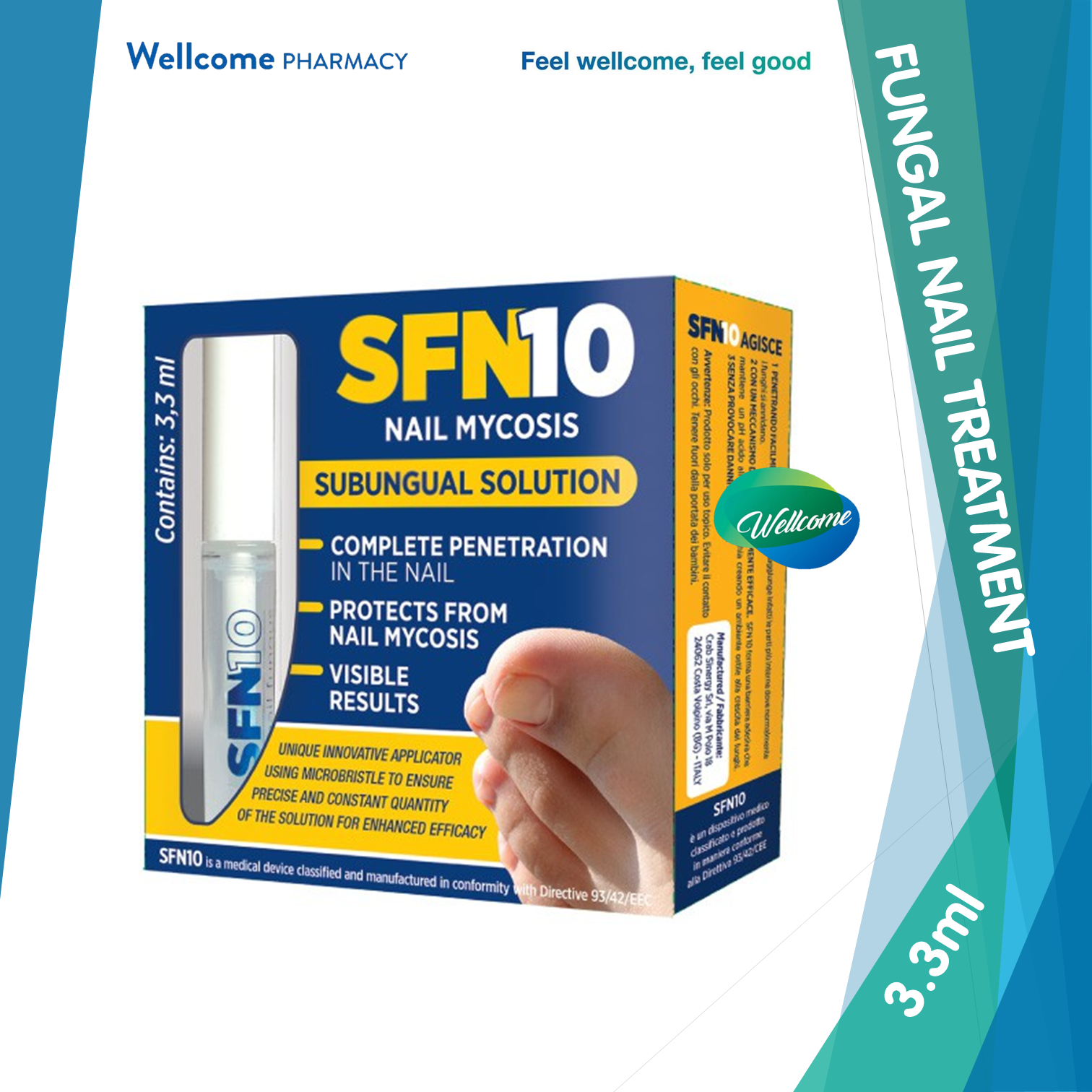 SFN10 Nail Mycosis Subungual Solution - 3.3ml