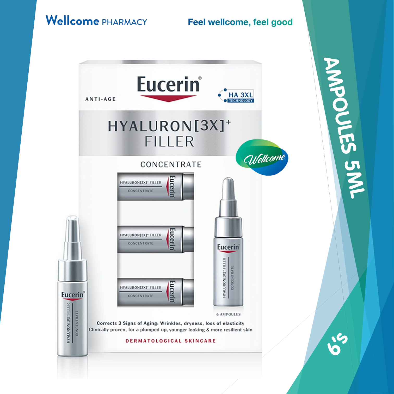 Eucerin Hyaluron Filler Concentrate - 6 x 5ml