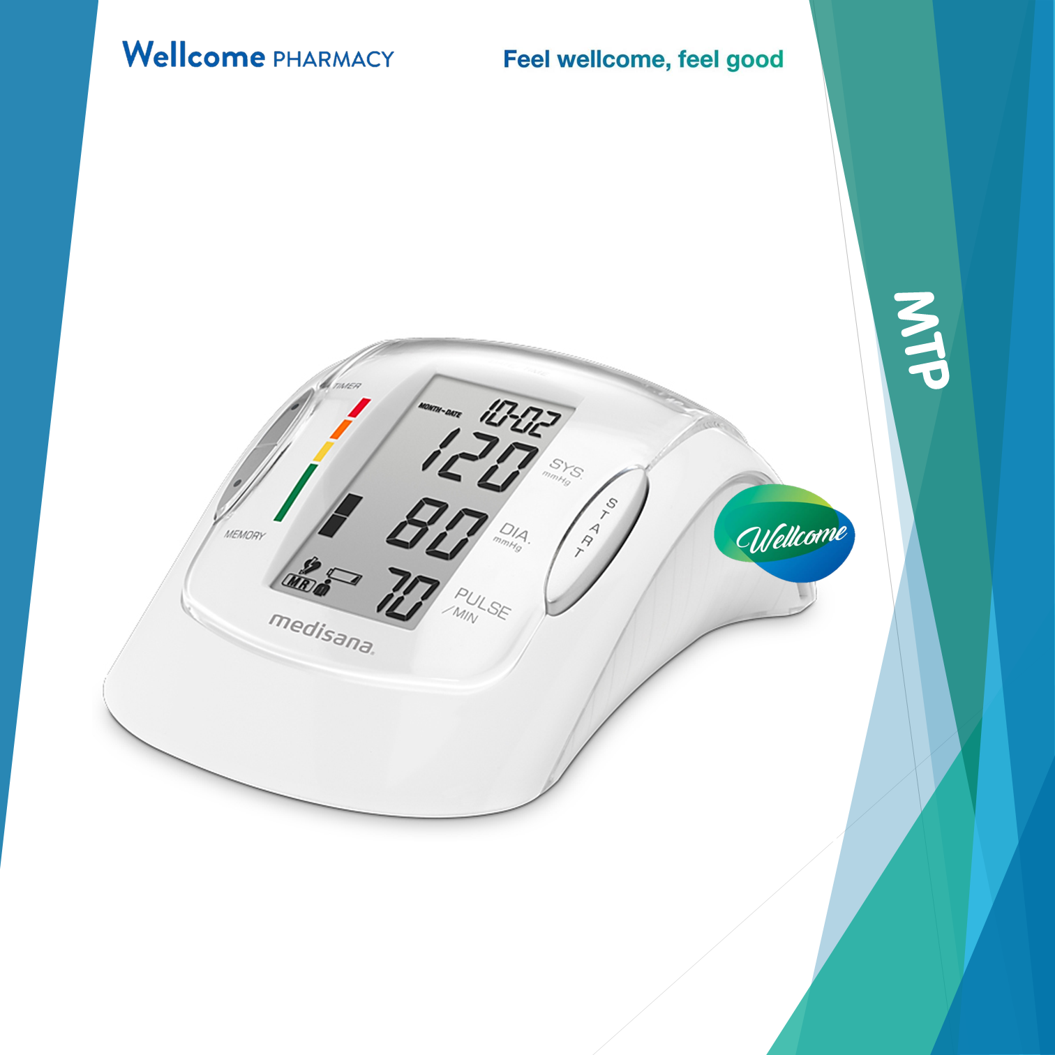 Medisana Mtp Digital Upper Arm Blood Pressure Monitor 1ud