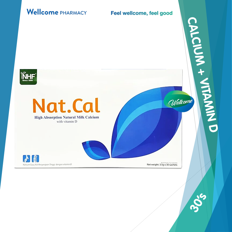 NHF Nat Cal with Vitamin D Sachet - 30s