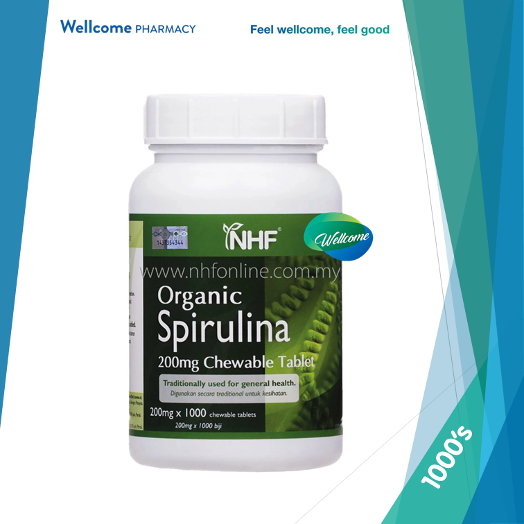 NHF Organic Spirulina 200mg Tablet - 1000s