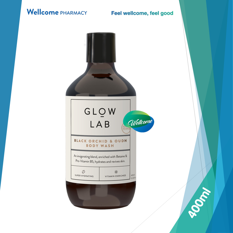 Glow Lab Black Orchid & Oudh Body Wash 400ml Pharmacy