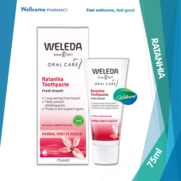 Weleda Natural Ratanhia Toothpaste for Sensitive Gums 75ml