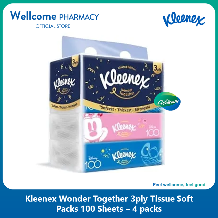 Kleenex Wonder Together Soft Pack - 4 x 100s