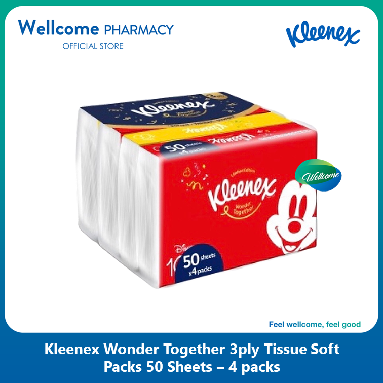 Kleenex Wonder Together Travel Tissue - 4 x 50s