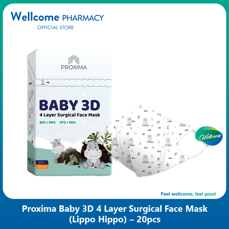 Proxima 4ply Baby 3D Mask Lippo Hippo - 20s