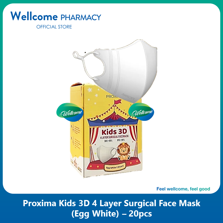 Proxima 4ply Kids 3D Mask Egg White - 20s