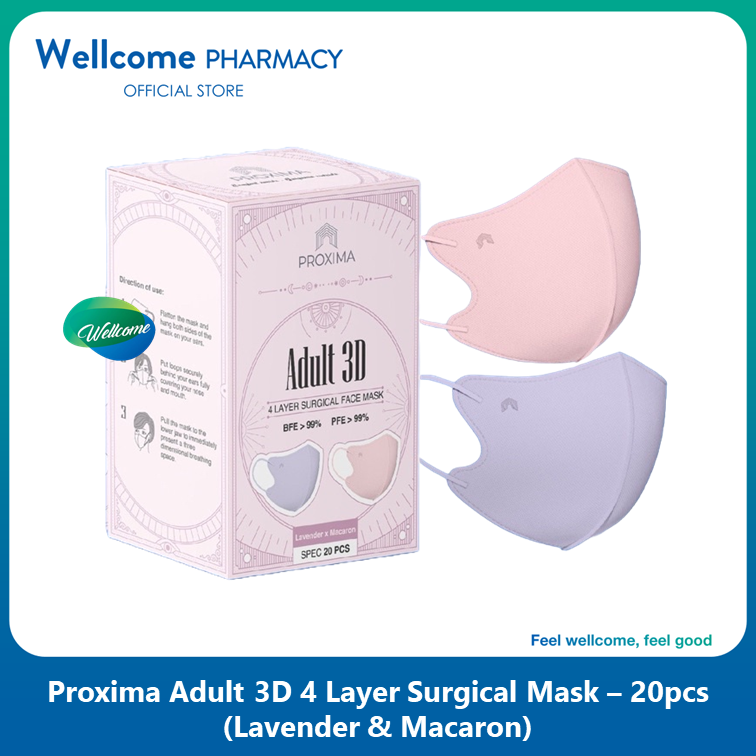 Proxima Adult 3D Mask Lavender & Macaron - 20s