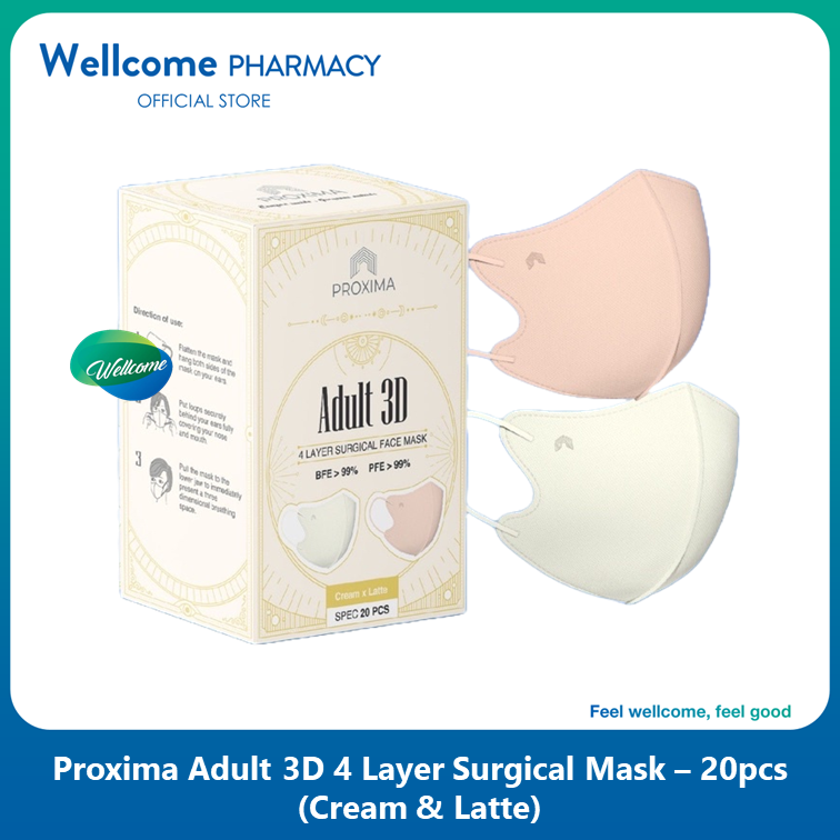 Proxima Adult 3D Mask Cream & Latte - 20s