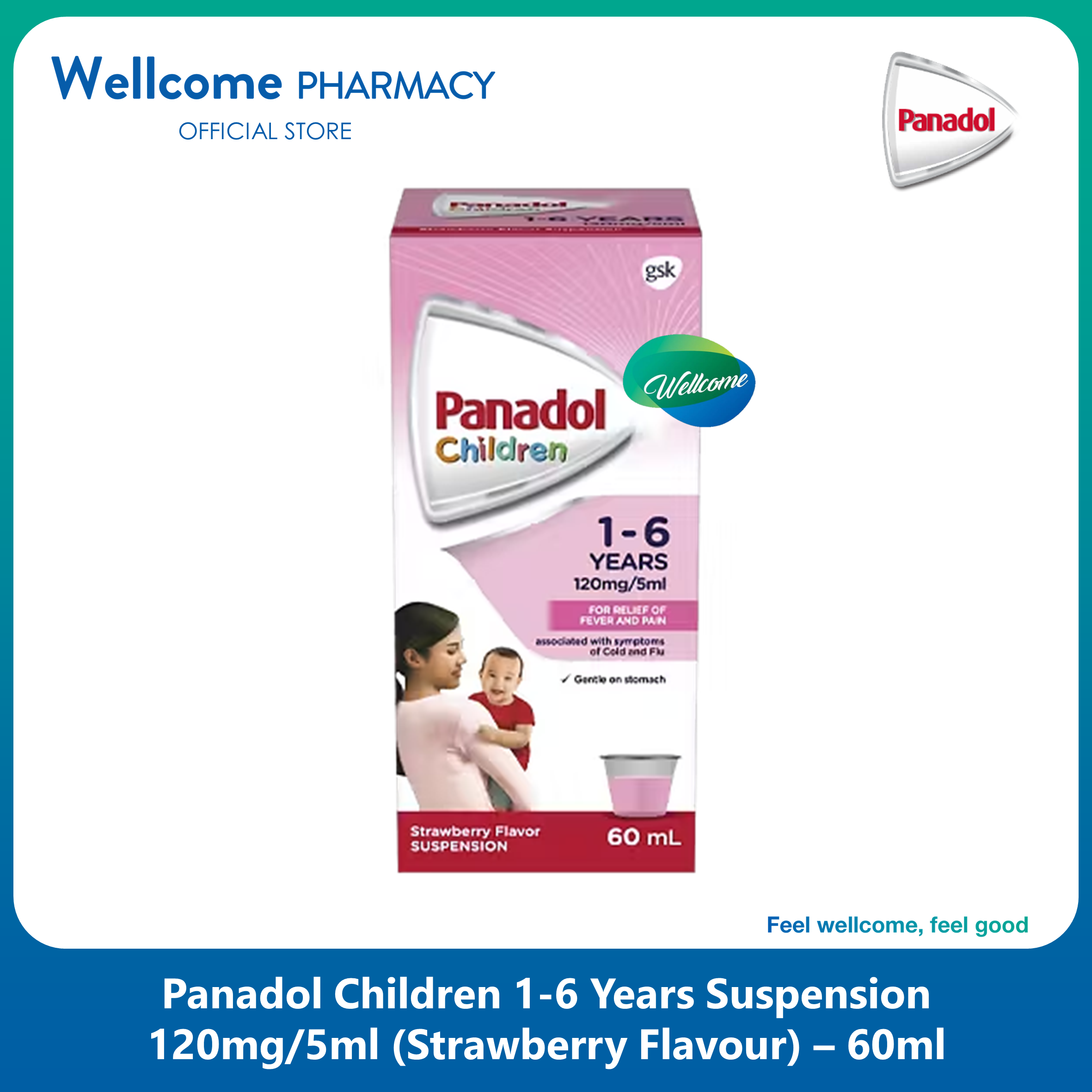 Panadol Children Suspension 1-6 Years - 60ml