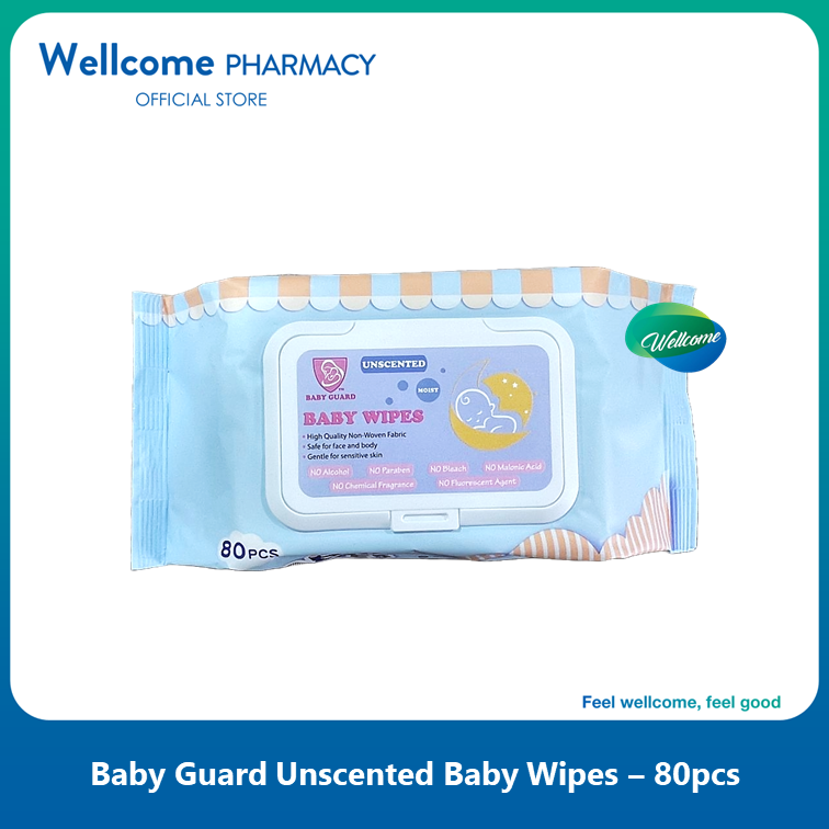 Baby Guard Unscented Baby Wipes - 80s