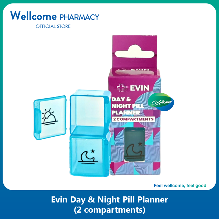 Evin Day and Night Pill Planner - 2 Compartments