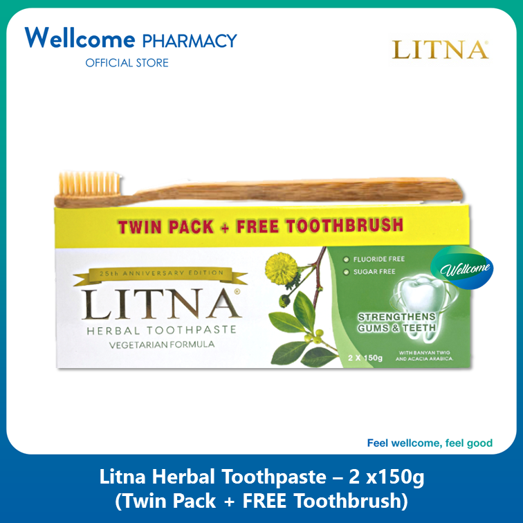 Litna Herbal Toothpaste - 2 x 150g