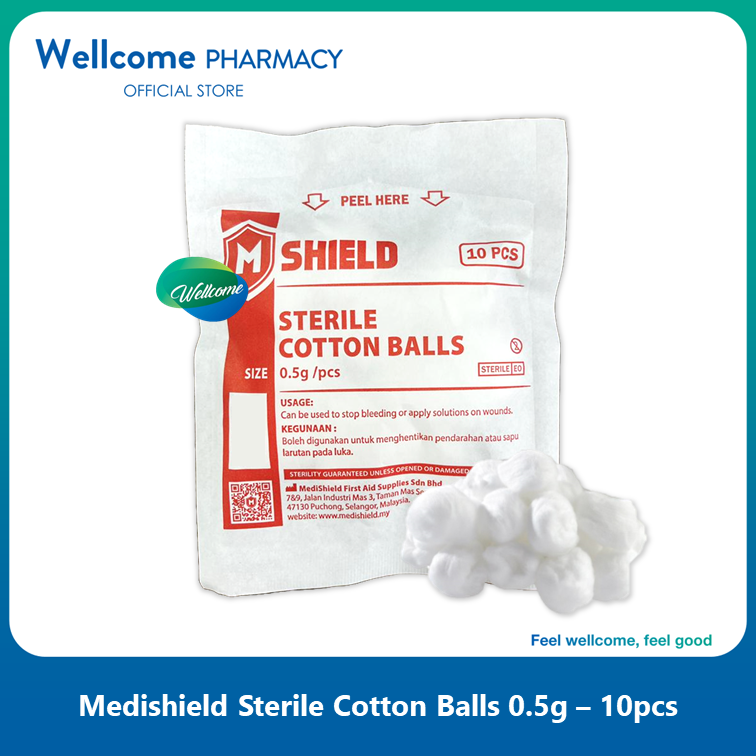 Medishield Sterile Cotton Ball 0.5g - 10s