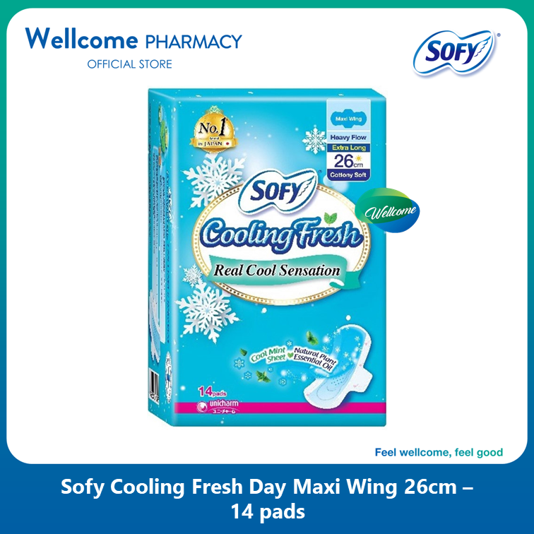 Sofy Cooling Day Maxi Wing 26cm - 14s