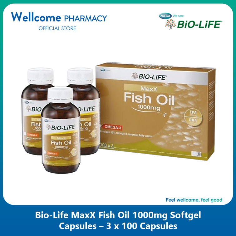 Bio-Life Maxx Fish Oil 1000mg - 3 x 100s