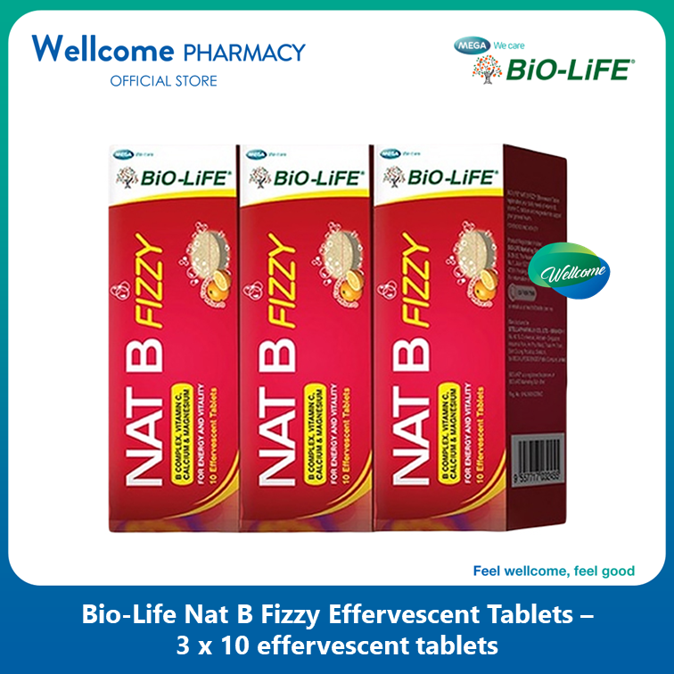 Bio-Life Nat B Fizzy Eff Tablet - 3 x 10s