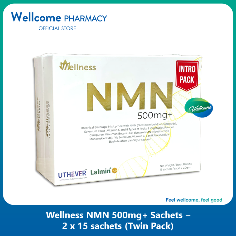 Wellness NMN 500mg+ Sachet - 2 x 15s