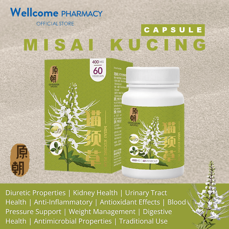 Geneherbs Misai Kucing Capsule - 60s