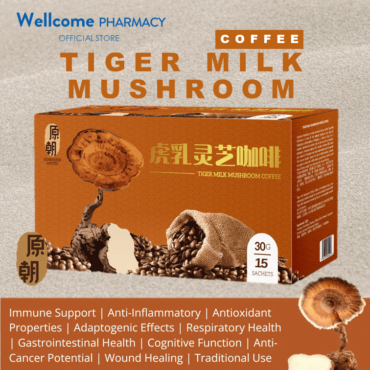 Geneherbs Tiger Milk Mushroom Coffee 30g - 15s