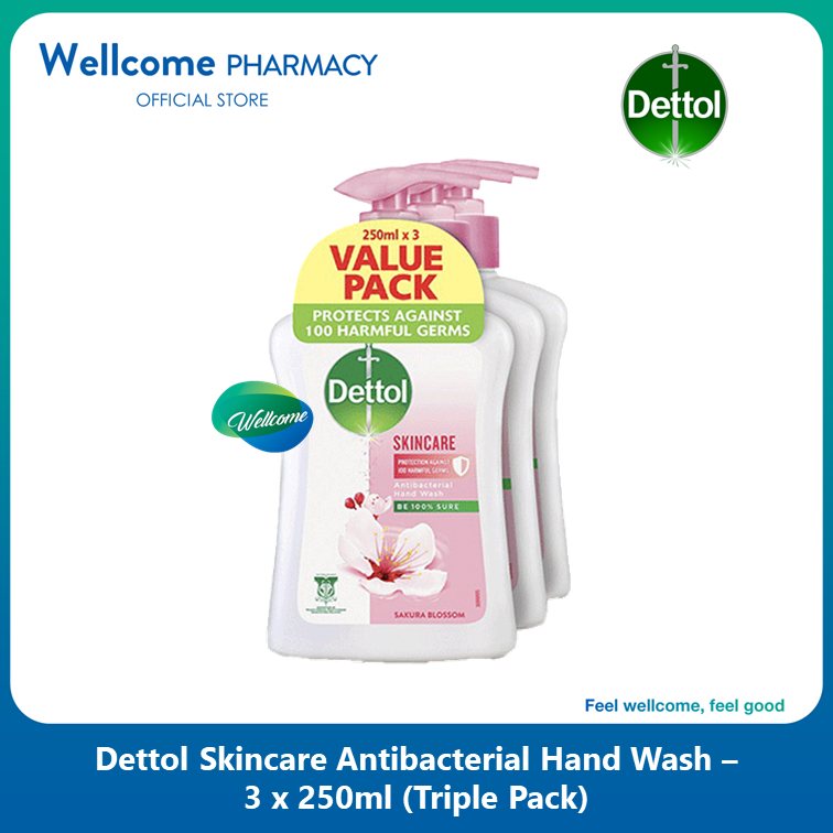 Dettol Hand Wash Skincare - 3 x 250ml