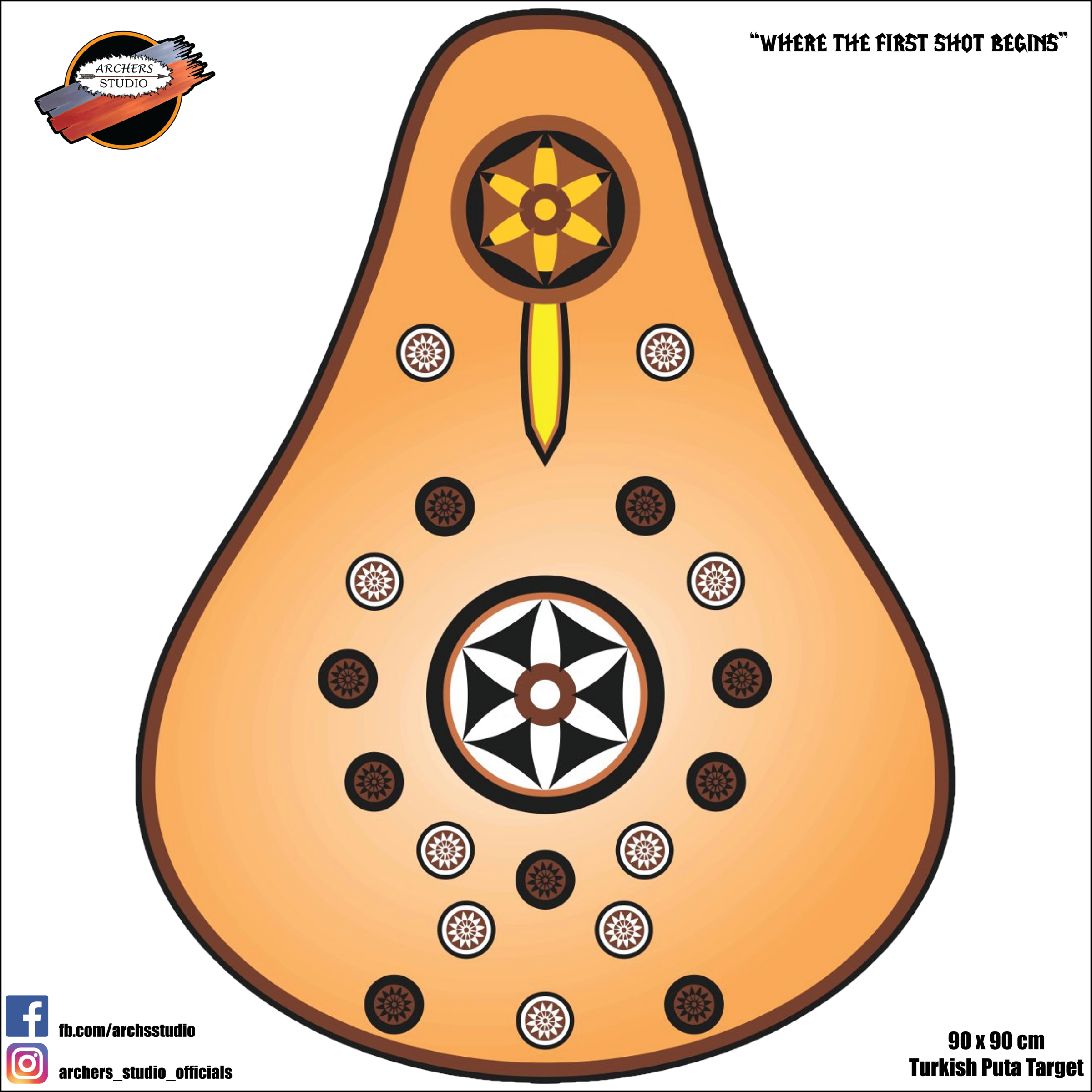 (3x3ft) TARGET FACE PUTA (90cm) AS-01