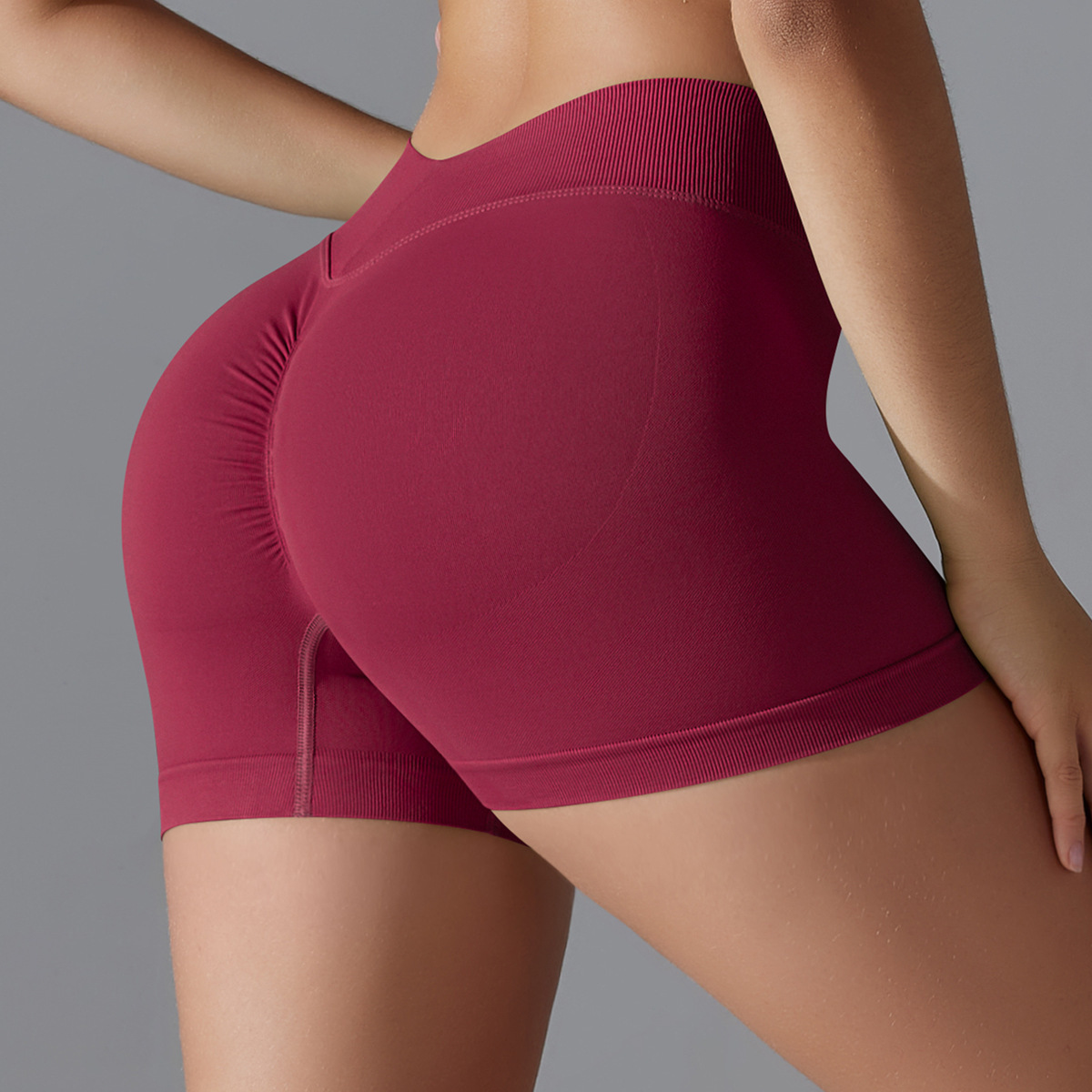 SKU-02-6664 shorts-wine red