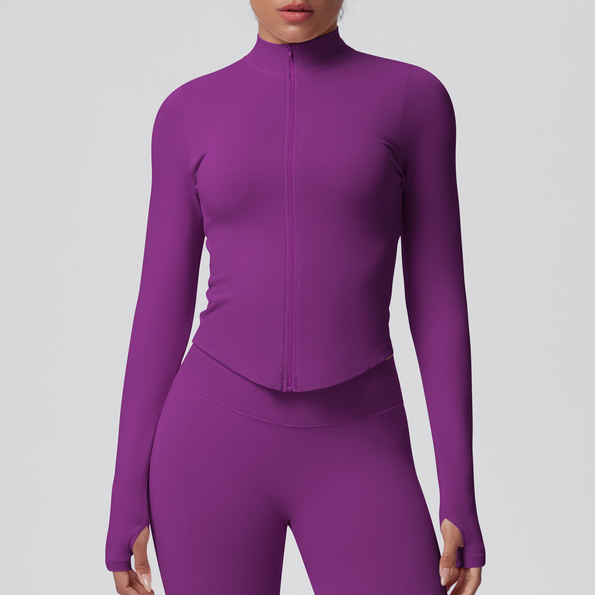 SKU-06-6704 jacket-plum purple