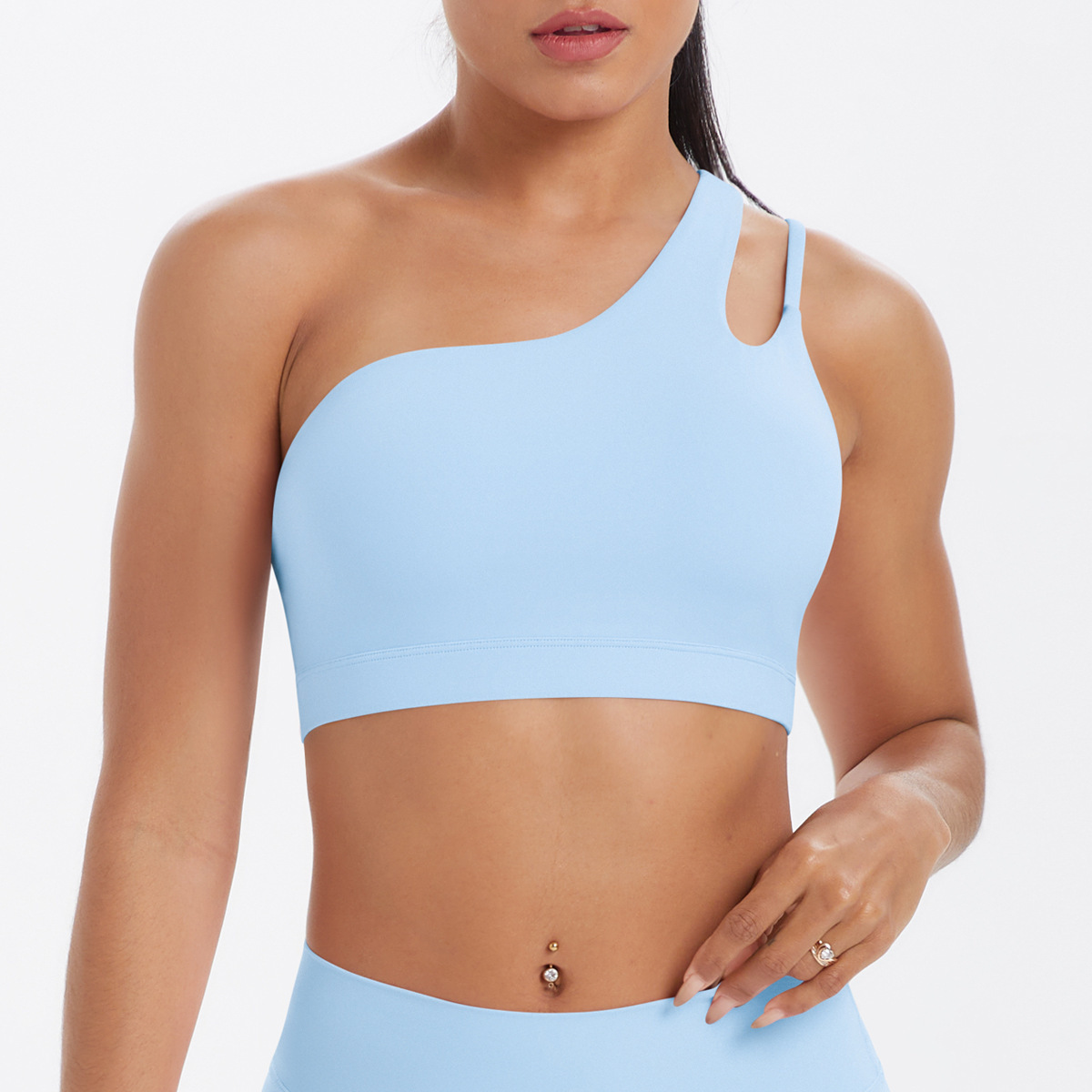 SKU-08-7114 one shoulder bra-sky blue