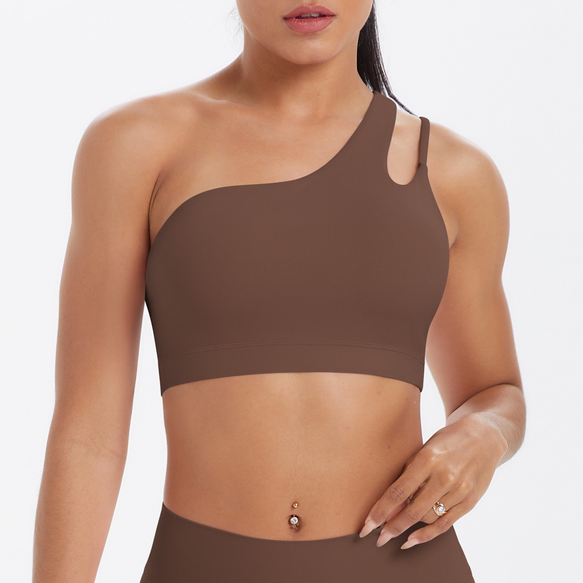 SKU-01-7114 one shoulder bra-chestnut