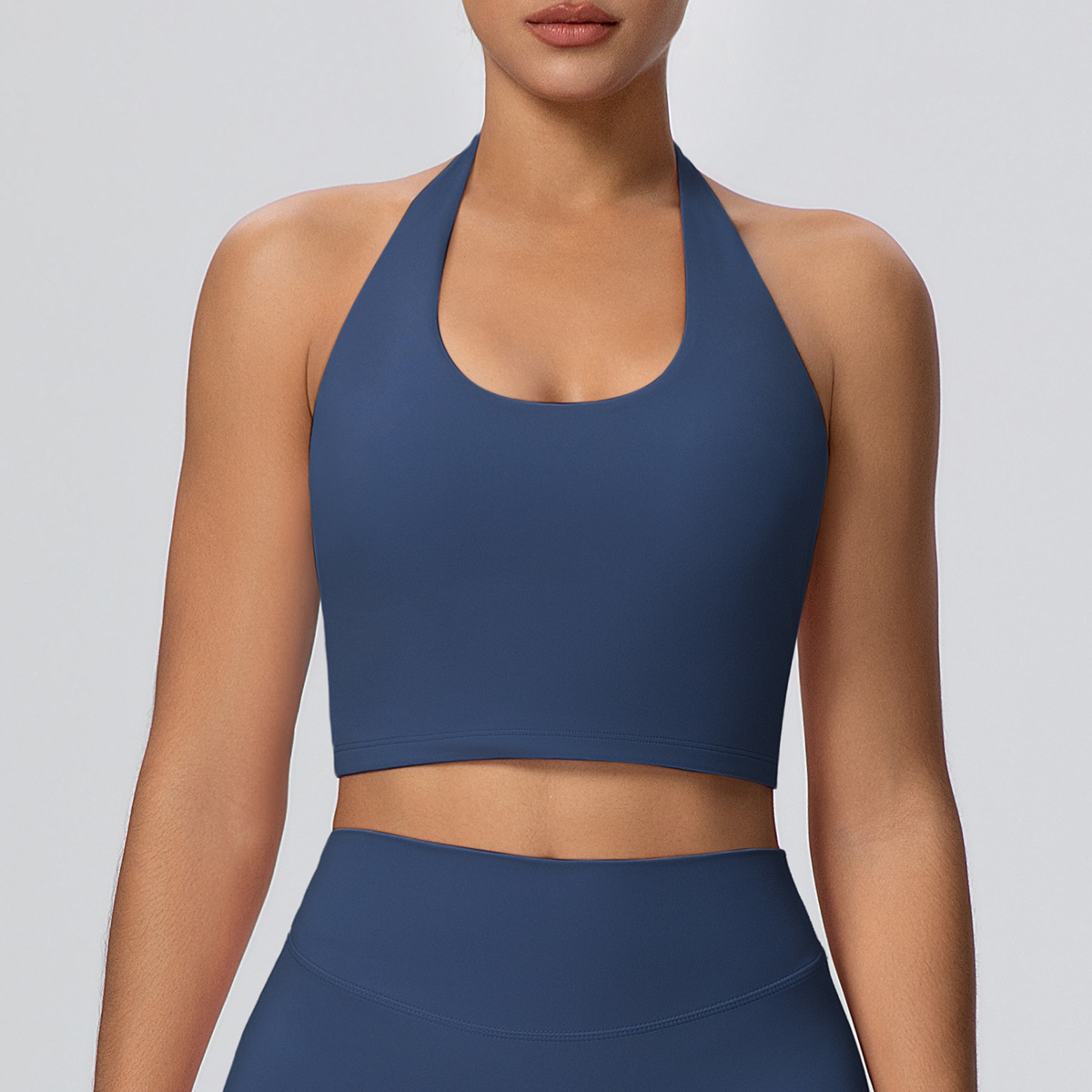 SKU-03-7125 halter bra-badge blue