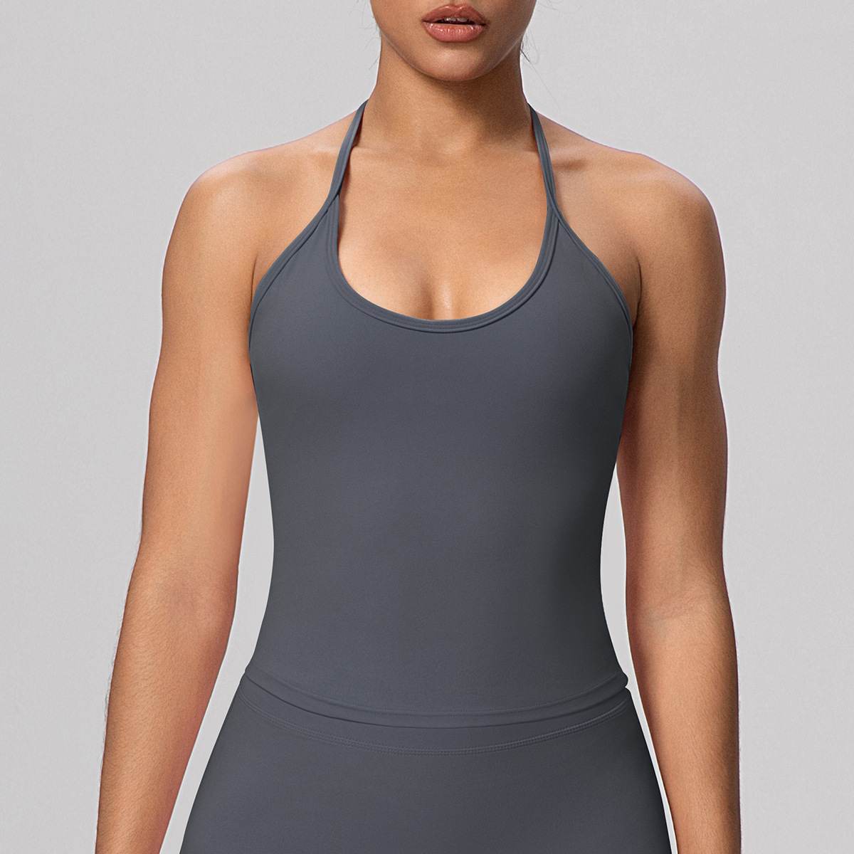 SKU-05-7127 strappy vest-graphite gray