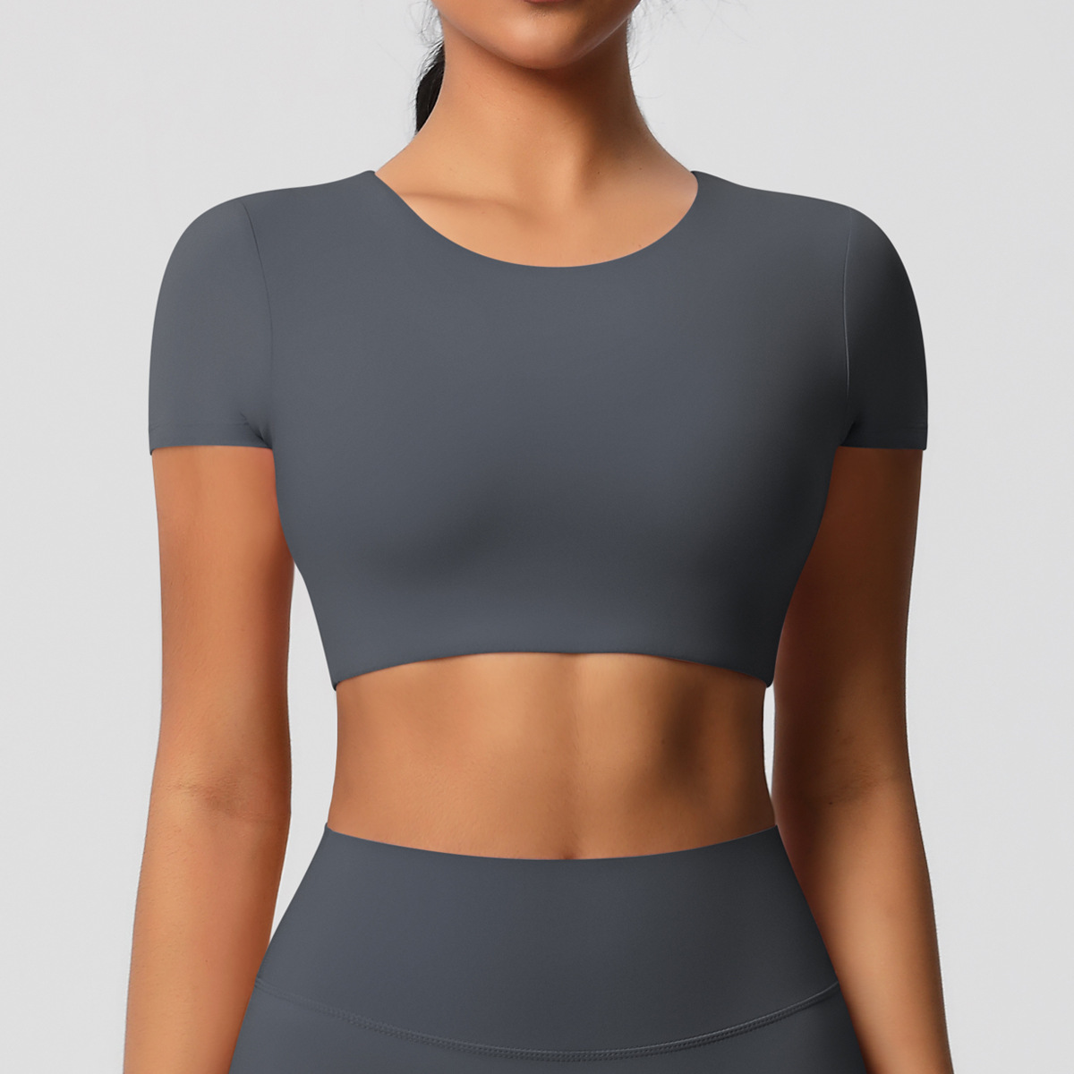 SKU-05-7105 short sleeves-graphite gray