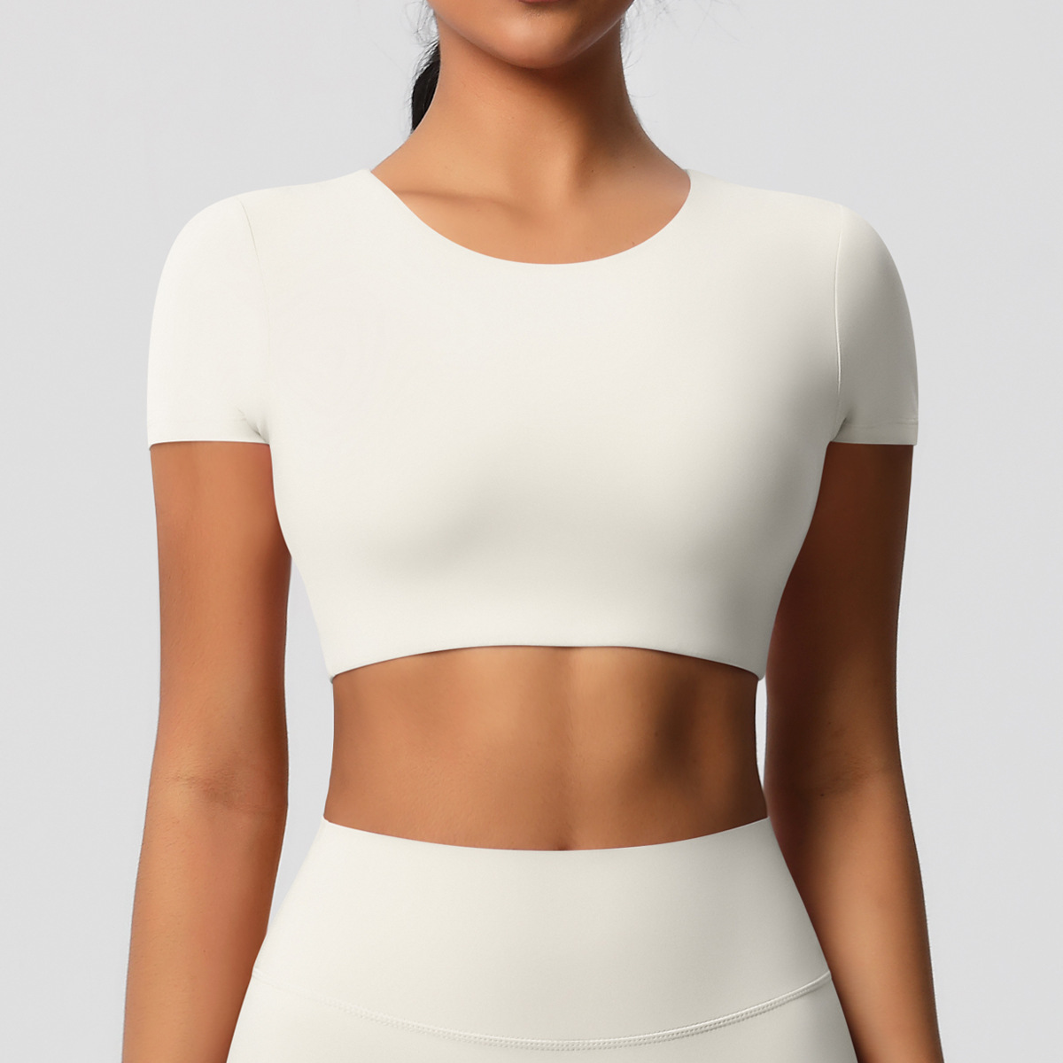 SKU-06-7105 short sleeves-light ivory