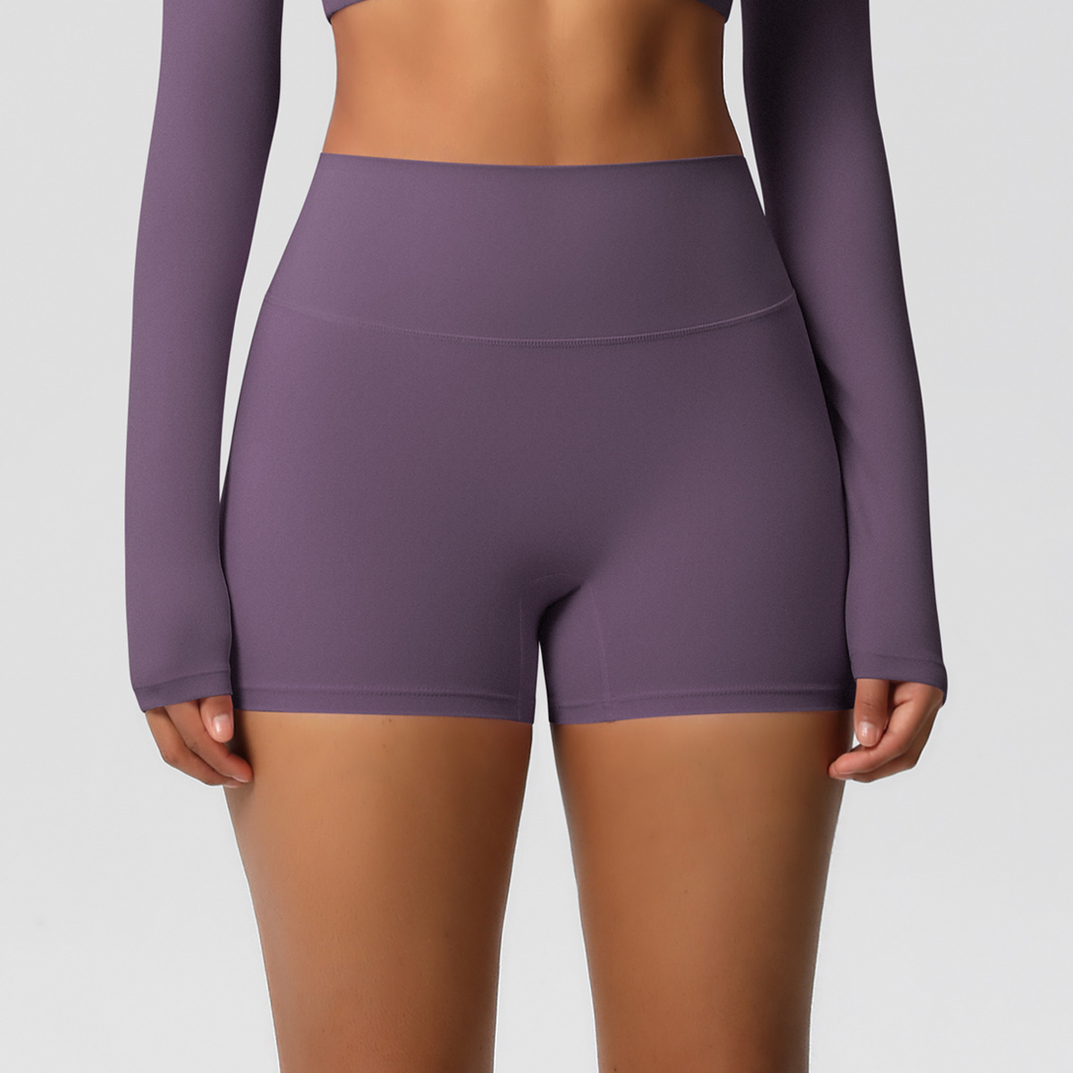 SKU-14-7101 shorts-eggplant purple