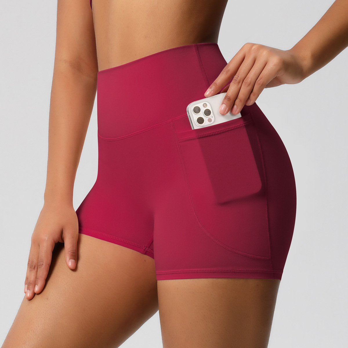 SKU-09-7109 pocket shorts-ruge red