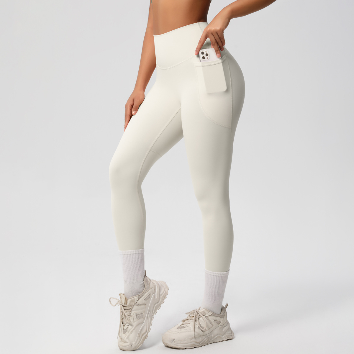 SKU-05-7108 pocket trousers-light ivory