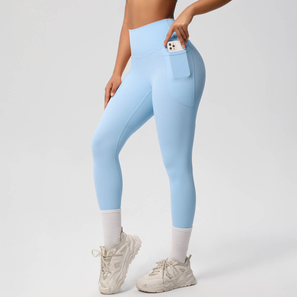 SKU-08-7108 pocket trousers-sky blue