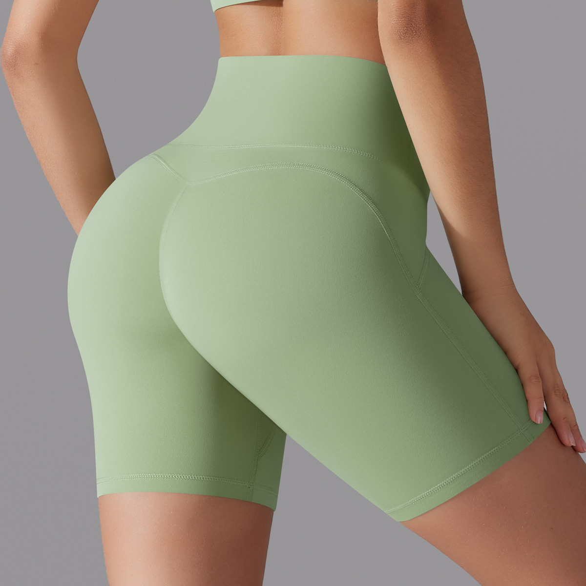SKU-08-7054 antibacterial shorts-avocado green