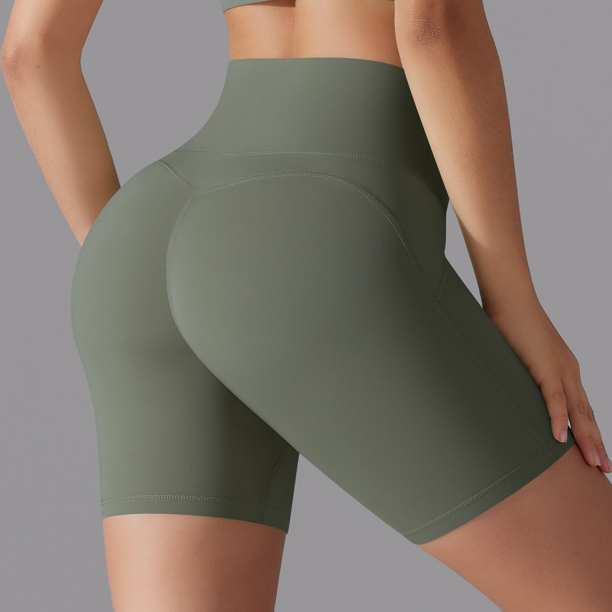 SKU-07-7054 antibacterial shorts-green gray