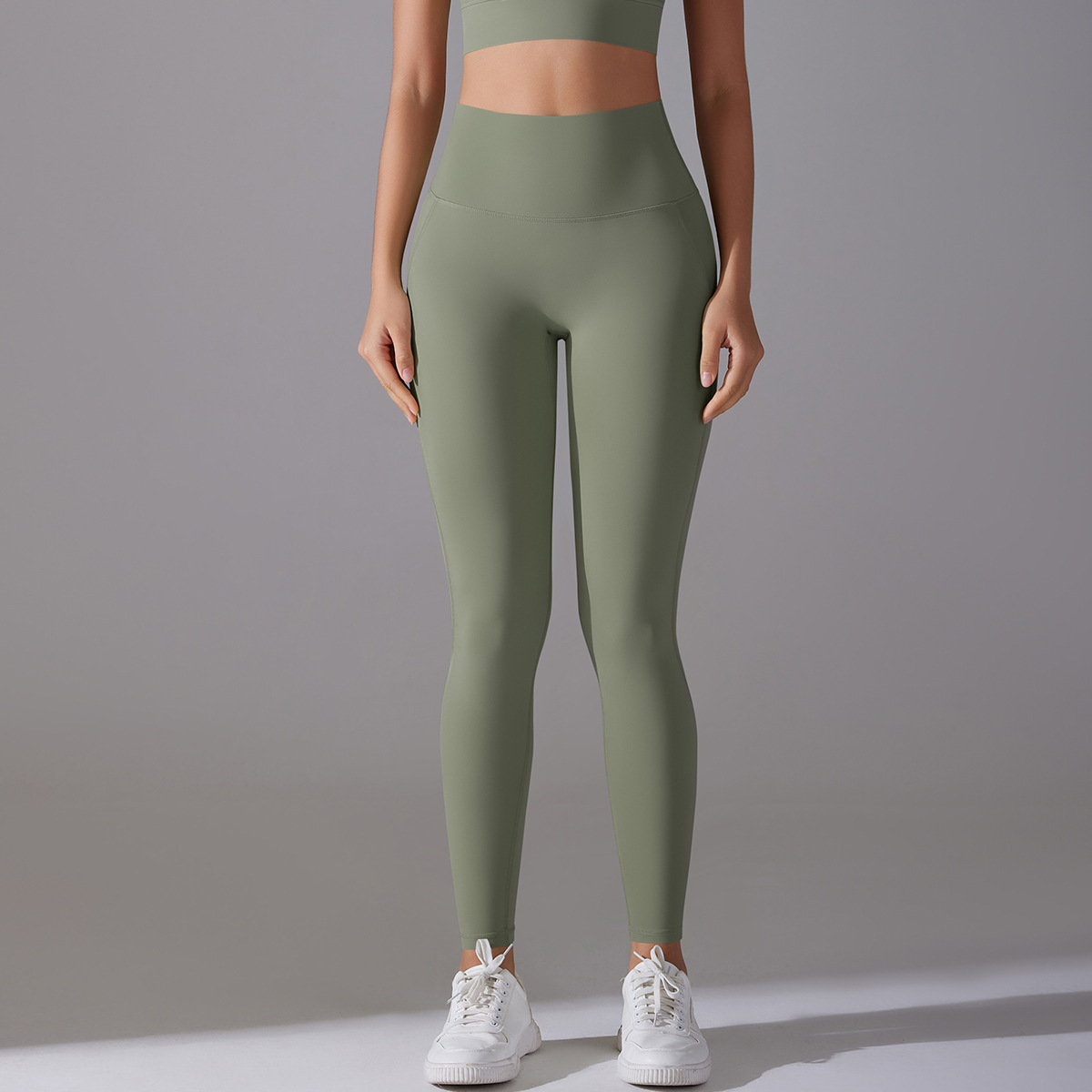 SKU-07-7053 antibacterial trousers-green gray