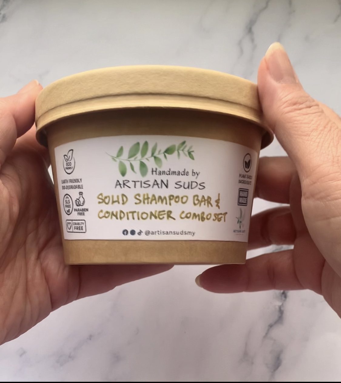 Solid Shampoo + Solid Hair Conditioner bar combo set 