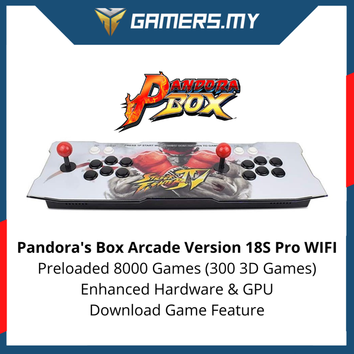 Pandora's Box Arcade Version 18S Pro WIFI Preloaded 8000 Games (300 3D Games) Enhanced Hardware & GPU Download Game Feature.png